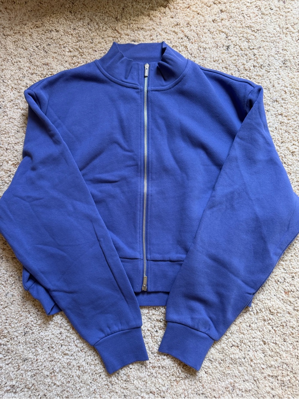 PARKE Zip Up Mockneck in Drift - size S/M